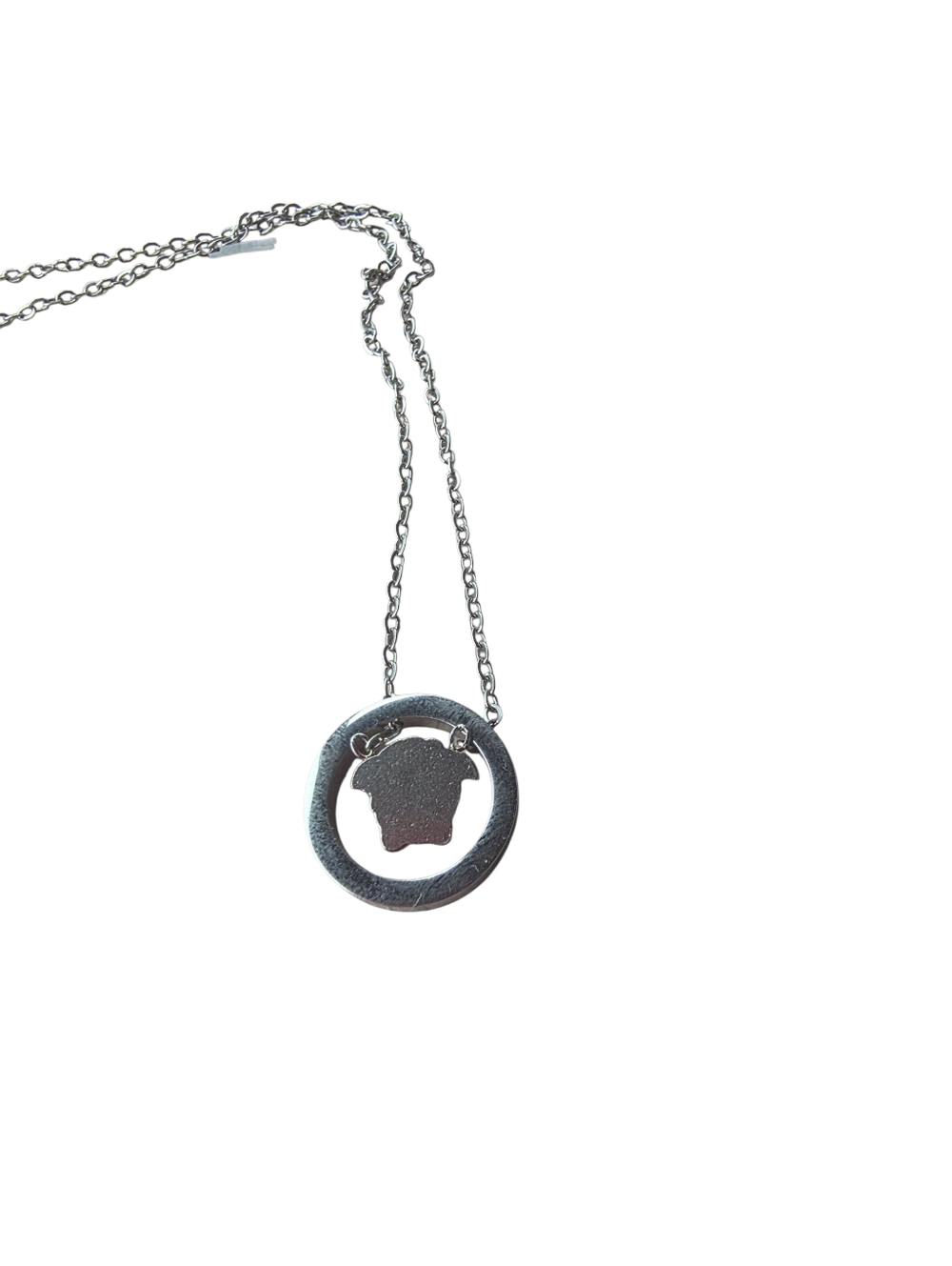 Silver Versace Medusa Pendant Necklace - Picture 5 of 5